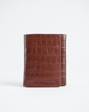 Dublin - Men’s Original Leather Trifold Wallet (Croco Rich Brown)