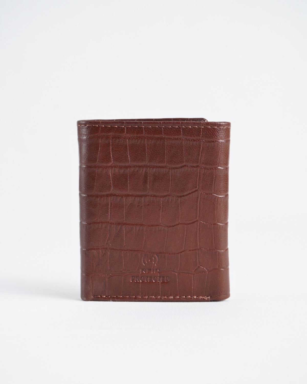 Dublin - Men’s Original Leather Trifold Wallet (Croco Rich Brown) Dublin - Men’s Original Leather Trifold Wallet (Croco Rich Brown)