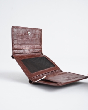 Dublin - Men’s Original Leather Trifold Wallet (Croco Rich Brown)