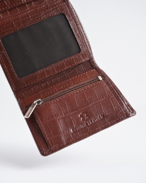 Dublin - Men’s Original Leather Trifold Wallet (Croco Rich Brown)