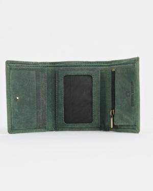 Dublin - Men’s Original Leather Trifold Wallet (Rugged Green)