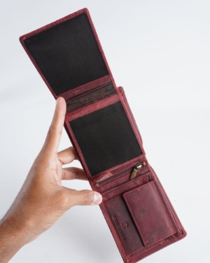 Harvard Men’s Original Soft Leather Wallet (Rugged Cherry)