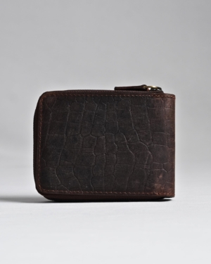Tokyo Men’s Original Leather Wallet (Croco Vintage Brown)