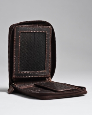 Tokyo Men’s Original Leather Wallet (Croco Vintage Brown)