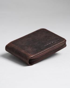 Tokyo Men’s Original Leather Wallet (Croco Vintage Brown)