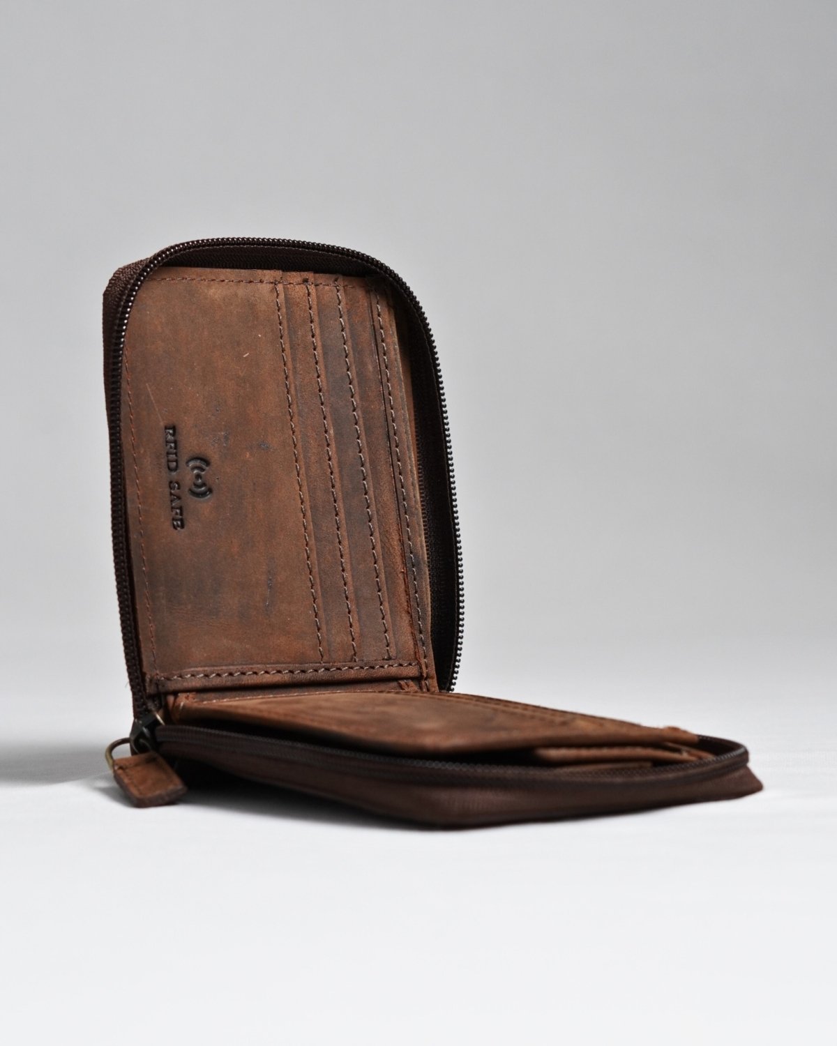 Tokyo Men’s Original Leather Wallet - (Rugged Series) - brown - Color: Brown