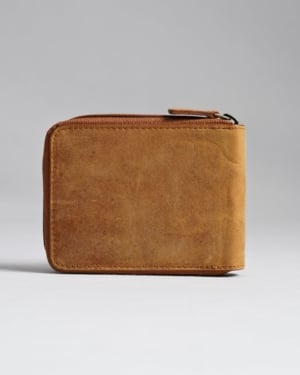 Tokyo Men’s Original Leather Wallet - (Rugged Series) - tan - Color: Tan