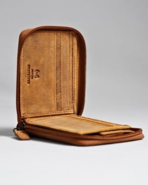 Tokyo Men’s Original Leather Wallet - (Rugged Series) - tan - Color: Tan