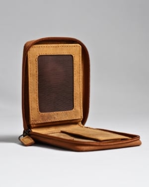 Tokyo Men’s Original Leather Wallet - (Rugged Series) - tan - Color: Tan