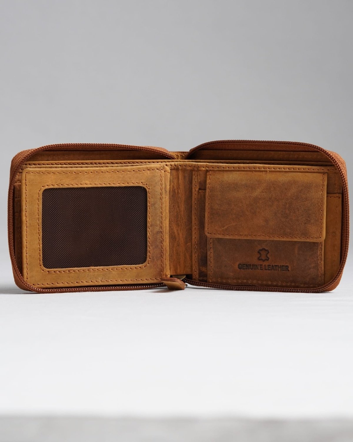 Tokyo Men’s Original Leather Wallet - (Rugged Series) - tan - Color: Tan