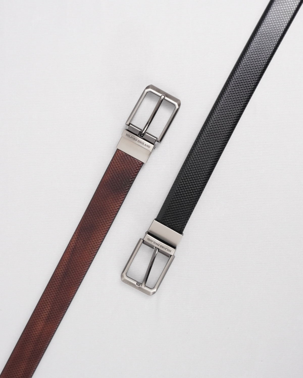 Arsenal Men's Original Leather Belt Reversible (Black & Brown) - 28-44 - Fits Waist Size: 28-44