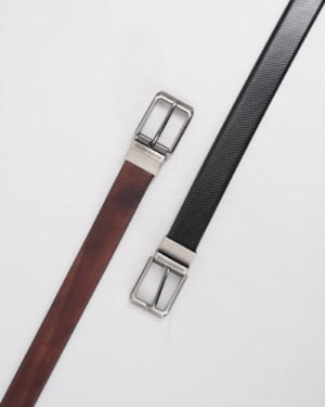 Arsenal Men's Original Leather Belt Reversible (Black & Brown) - 28-44 - Fits Waist Size: 28-44