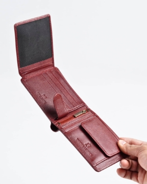 Cambridge Men’s Original Leather Wallet (Brown & Cherry Blend)