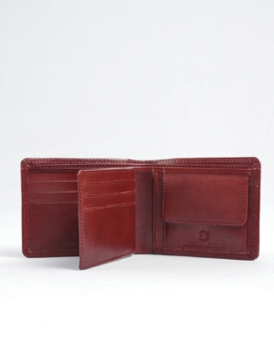 Hudson Men’s Original Leather Wallet (Brown & Cherry Blend)