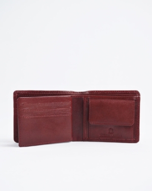 Hudson Men’s Original Leather Wallet (Brown & Cherry Blend)