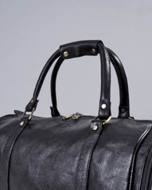 Weekender Duffle - Original Leather Travel Bag (Black)