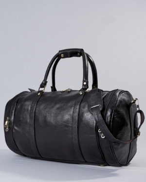 Weekender Duffle - Original Leather Travel Bag (Black)