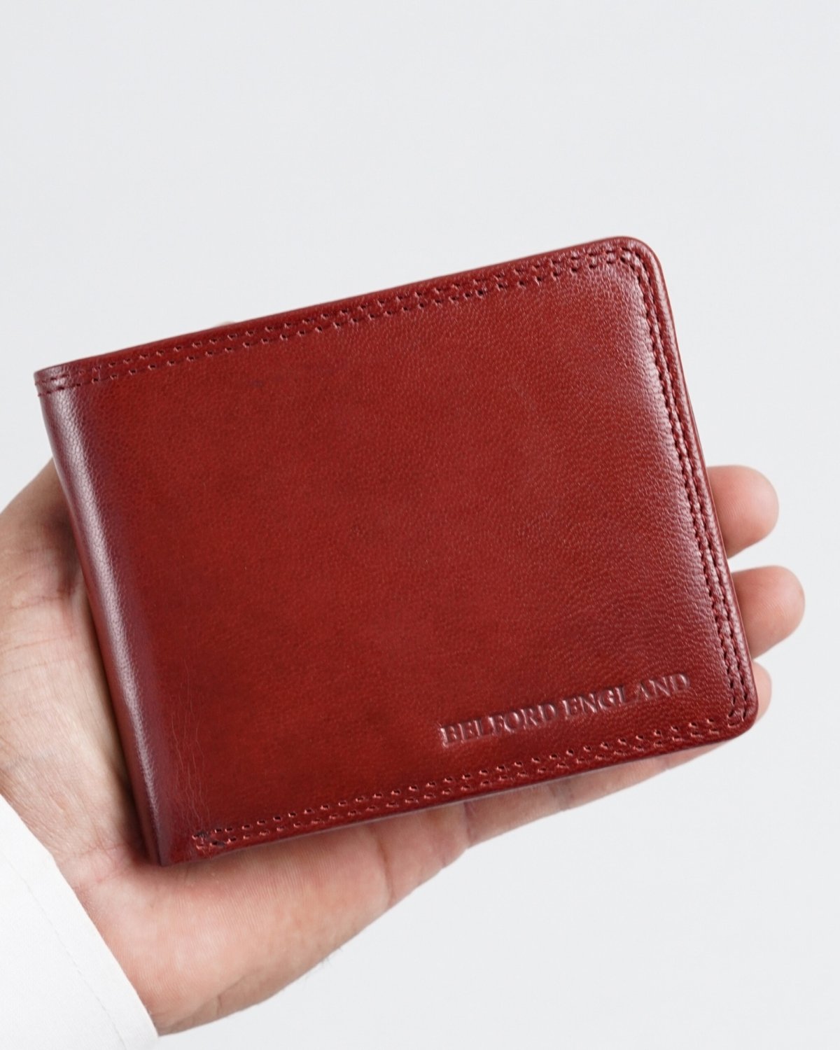 Cambridge (Limited Edition) Men’s Original Leather Wallet - cherry-blend - Color: Cherry-blend
