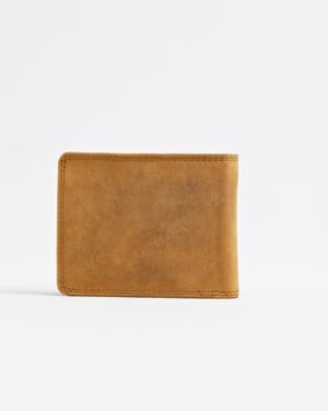 Cambridge (Limited Edition) Men’s Original Leather Wallet - Rugged Tan - lion - Color: Lion