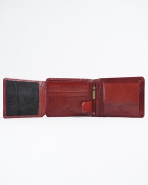 Cambridge Men’s Original Leather Wallet (Luxury Brown & Cherry Blend)