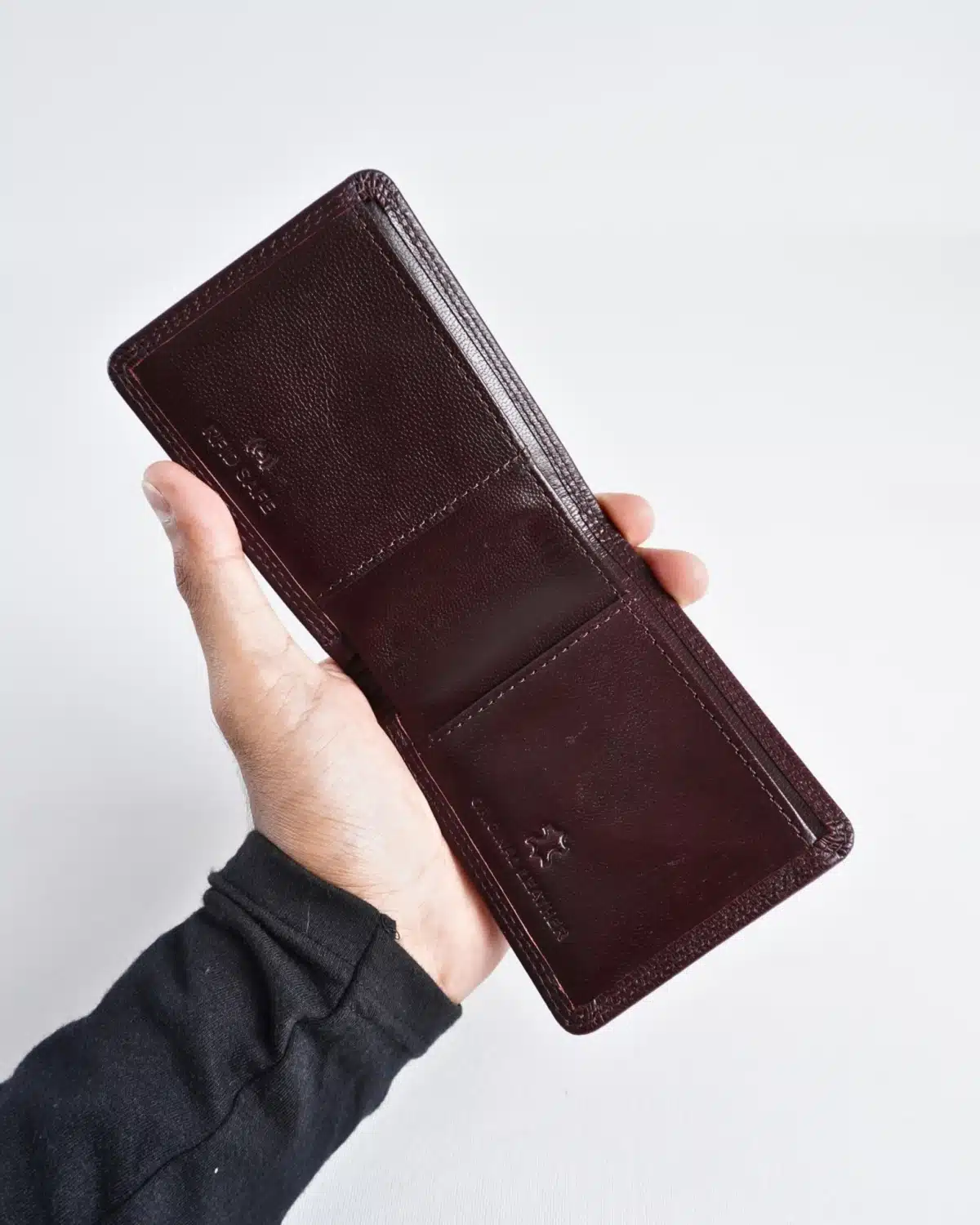 Conway - Men’s Original Leather Sleek Wallet (Cherry) Conway - Men’s Original Leather Sleek Wallet (Cherry)