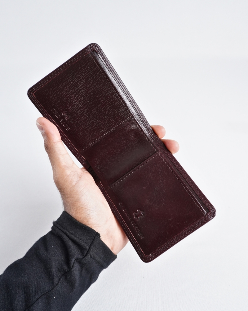 Conway - Men’s Original Leather Sleek Wallet (Cherry)