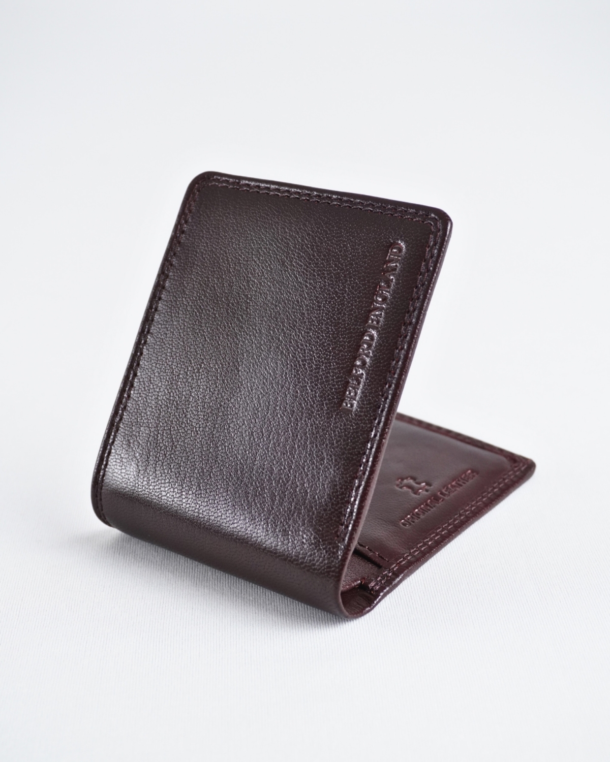 Conway - Men’s Original Leather Sleek Wallet (Cherry) Conway - Men’s Original Leather Sleek Wallet (Cherry)