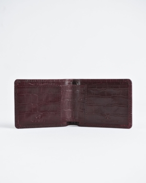 Conway - Men’s Original Leather Sleek Wallet (Croco Cherry)