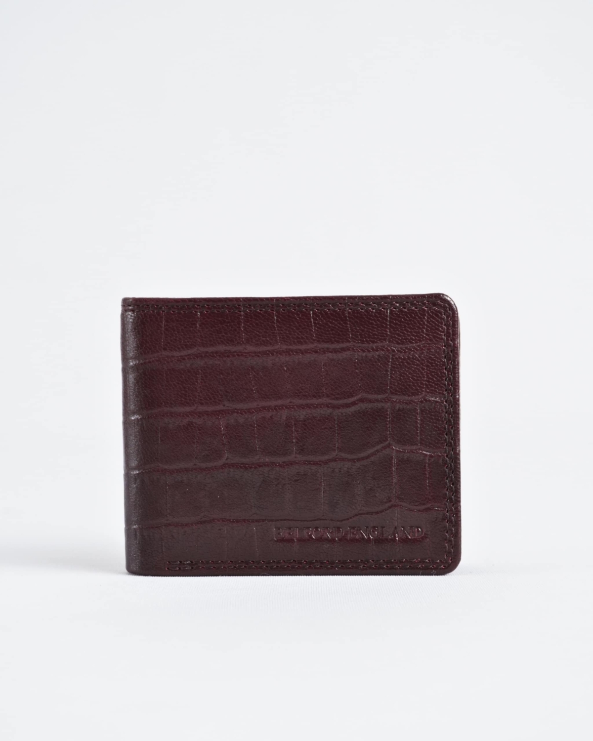 Conway - Men’s Original Leather Sleek Wallet (Croco Cherry) Conway - Men’s Original Leather Sleek Wallet (Croco Cherry)