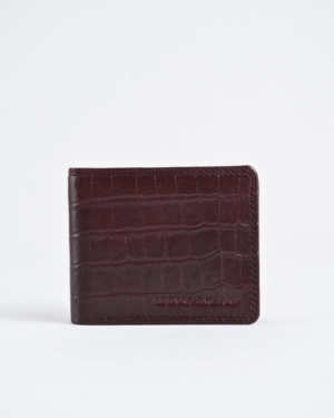 Conway - Men’s Original Leather Sleek Wallet (Croco Cherry)