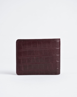 Conway - Men’s Original Leather Sleek Wallet (Croco Cherry)
