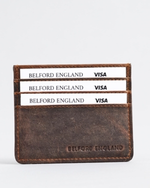 Darwin- Men’s Original Leather Card Holder (Rugged Brown)