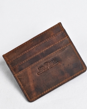 Darwin- Men’s Original Leather Card Holder (Rugged Brown)