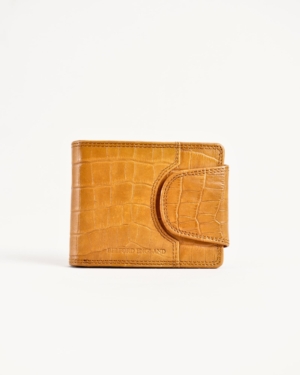 Derby - Men’s Original Leather Wallet (Almond Croco Brown )
