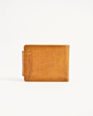Derby - Men’s Original Leather Wallet (Almond Croco Brown )