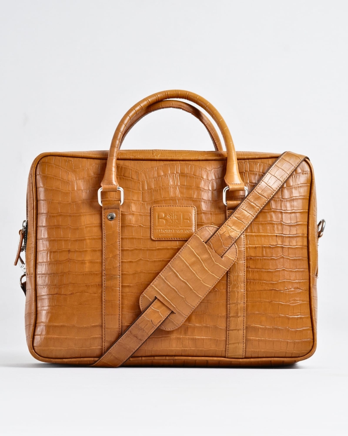 Executive Men's Original Leather Briefcase (Croco Rich Tan) Executive Men's Original Leather Briefcase (Croco Rich Tan)