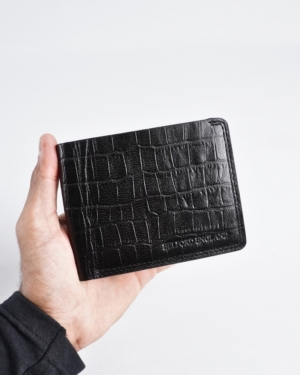 Heritage - Men’s Original Leather Wallet (Croco Black)