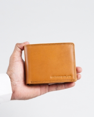 Hudson Men’s Original Leather Wallet (Almond Brown)