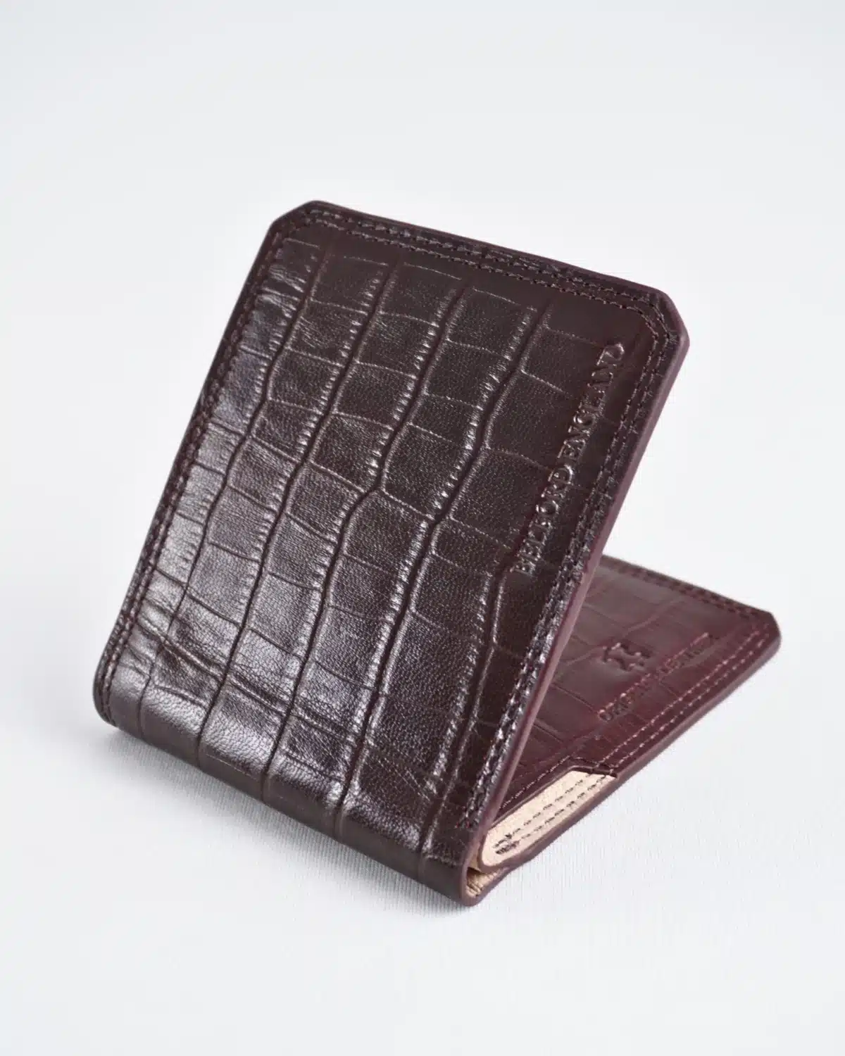 LiverPool - Men’s Original Leather Wallet (Croco Cherry) LiverPool - Men’s Original Leather Wallet (Croco Cherry)