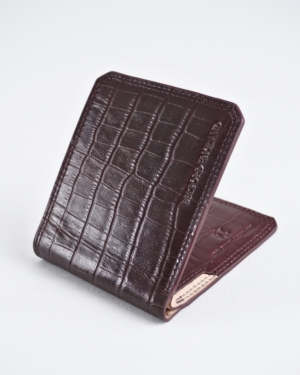 LiverPool - Men’s Original Leather Wallet (Croco Cherry)