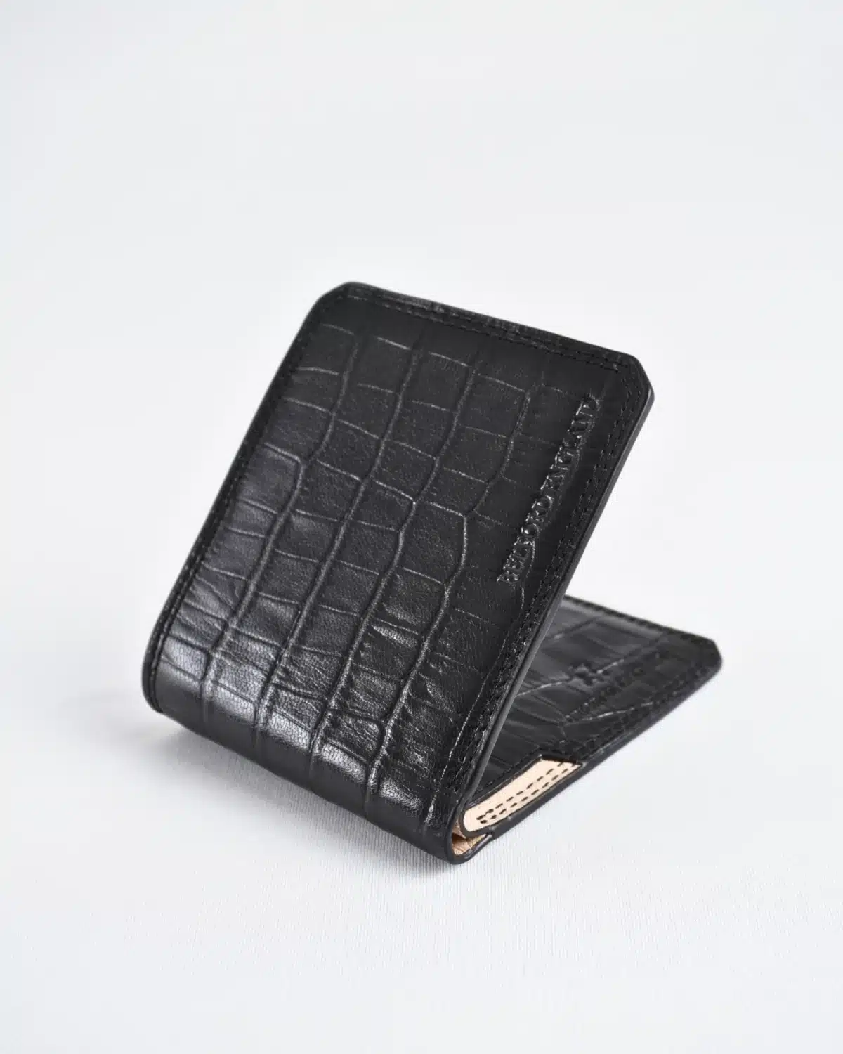 Liverpool - Sleek Men’s Original Leather Wallet (Croco Black) Liverpool - Sleek Men’s Original Leather Wallet (Croco Black)