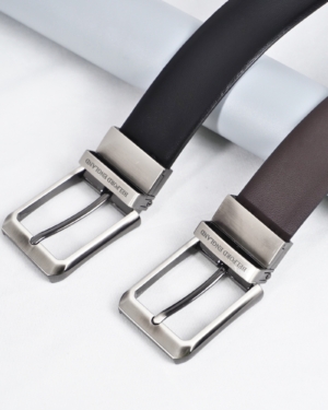 Mexico - Men's Original Leather Belt Reversible (Classic Black & Brown) - 28-44 - Fits Waist Size: 28-44