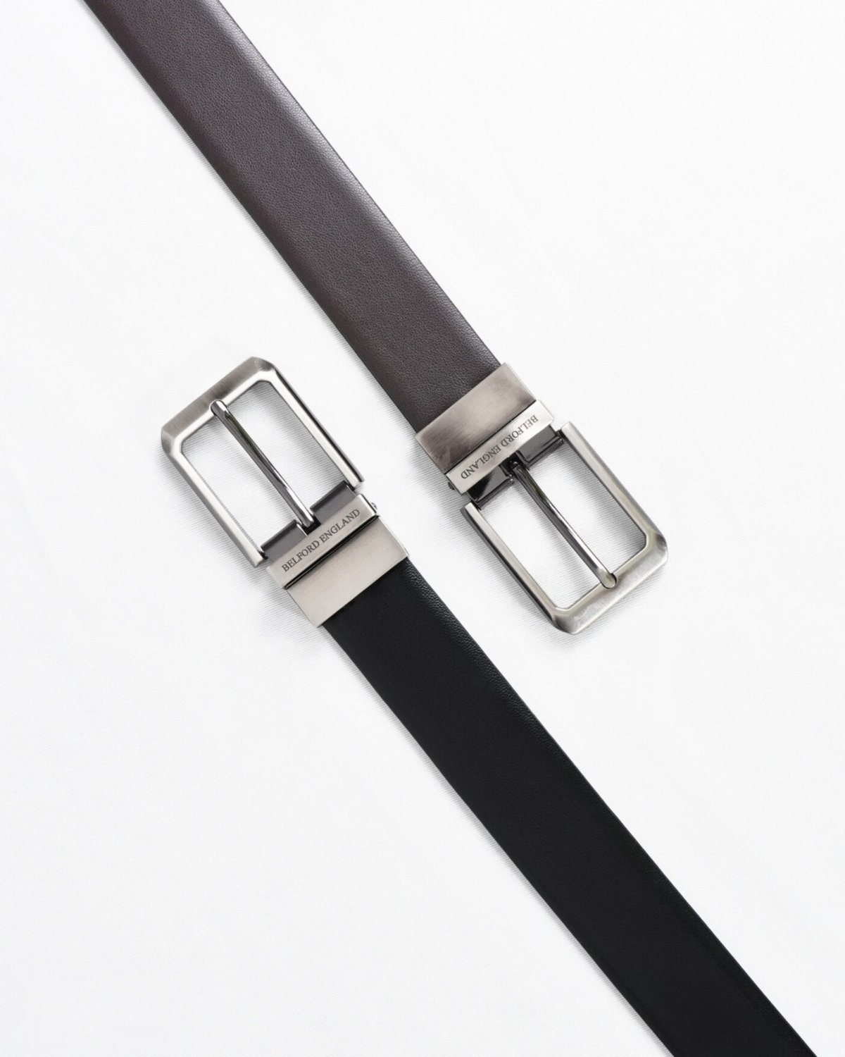 Mexico - Men's Original Leather Belt Reversible (Classic Black & Brown) - 28-44 - Fits Waist Size: 28-44
