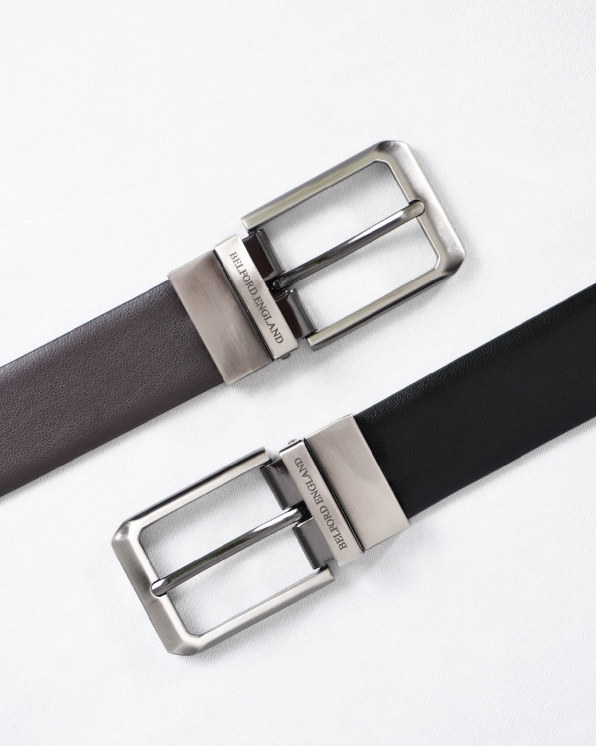 Mexico - Men's Original Leather Belt Reversible (Classic Black & Brown) - 28-44 - Fits Waist Size: 28-44