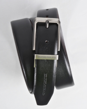 Mexico - Men's Original Leather Belt Reversible (Classic Black & Brown)