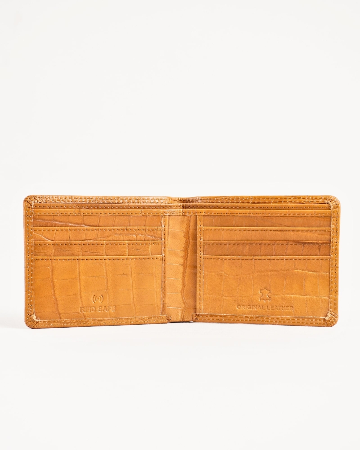 Real Madrid - Men’s Original Leather Wallet (Almond Croco Brown) Real Madrid - Men’s Original Leather Wallet (Almond Croco Brown)