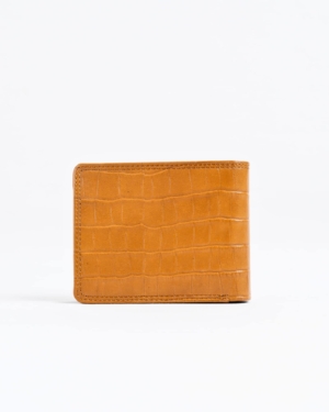 Tanner Men’s Original Leather Wallet (Almond Croco Brown)
