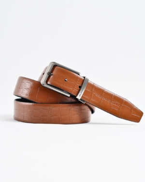 Arizona - Men's Original Leather Belt Reversible (Black & Tan)