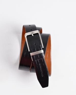 Arizona - Men's Original Leather Belt Reversible (Black & Tan) - 28-44 - Fits Waist Size: 28-44