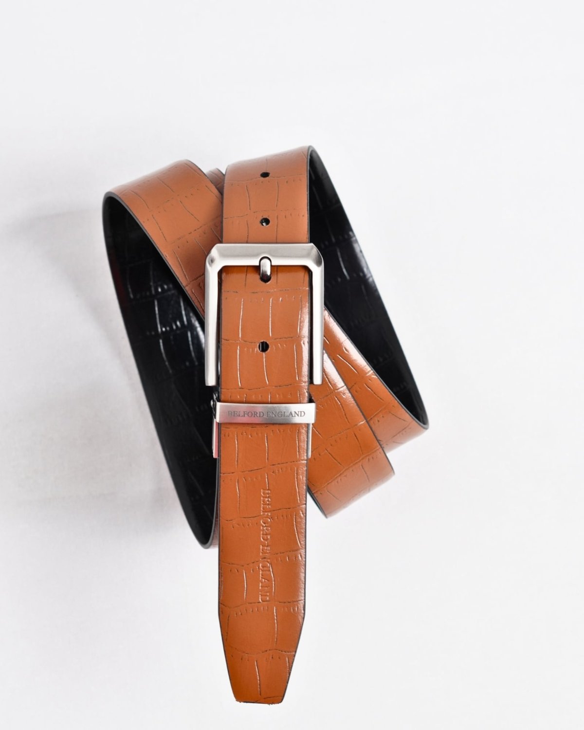 Arizona - Men's Original Leather Belt Reversible (Black & Tan) - 28-44 - Fits Waist Size: 28-44